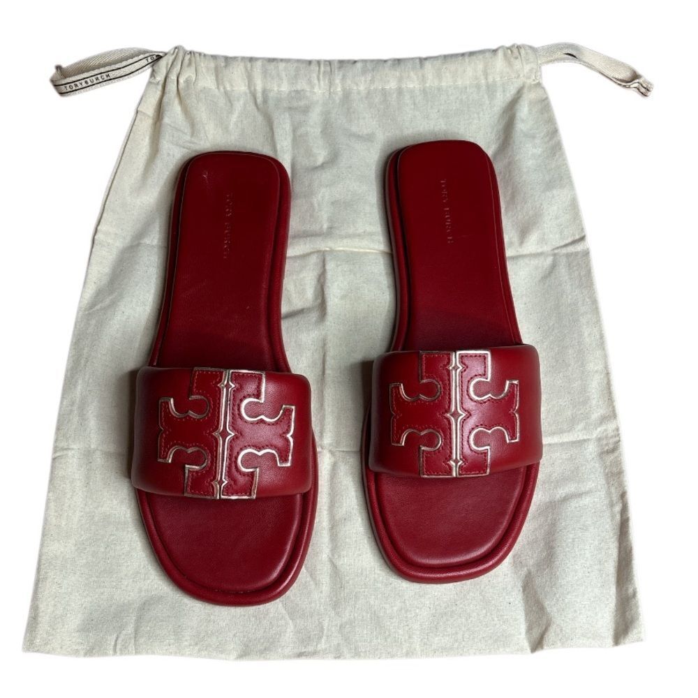 TORY BURCH Double T sport slides ⭐️RARE⭐️
